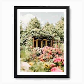 English Garden Greenhouse Art Print