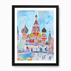 Moscow, Dreamy Storybook Illustration 3 Art Print