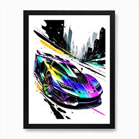 Splatter Car Art Print