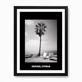 Poster Of Paphos, Cyprus, Mediterranean Black And White Photography Analogue 3 Art Print