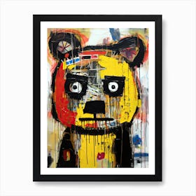 Bear 43 Basquiat style Art Print