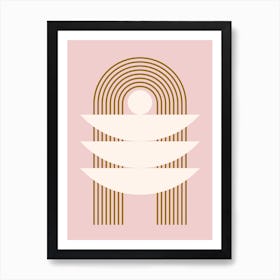 Mid Century In Pink Art Print