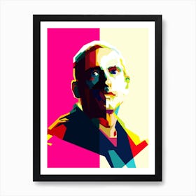 Pop Art WPAP Eminem American Genius Rap Singer Art Print