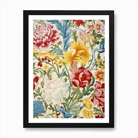 Floral Wallpaper 117 Art Print