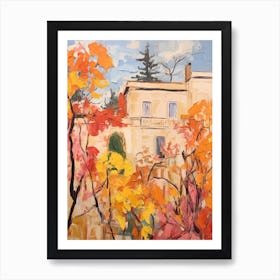 Autumn City Park Painting Villa Ada Rome Art Print