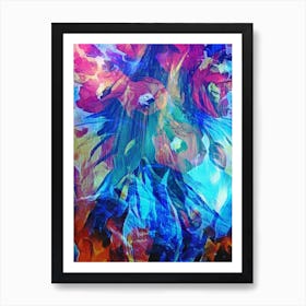 Abstract Flowers Painting Art Print