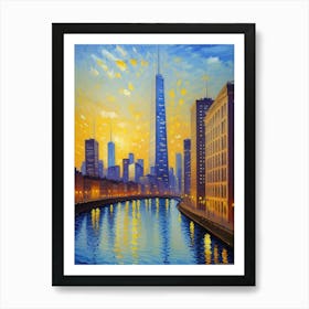 Chicago Skyline 2 Art Print