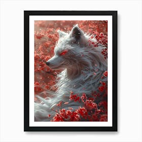 Beautiful Fantasy White Fox 3 Art Print