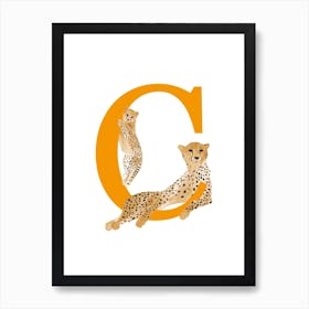 C For Cheetah Art Print