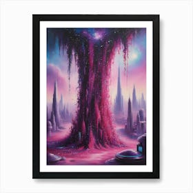 Space Tree Art Print