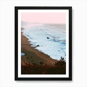 California Coast - Pacific Pastel Sunset Art Print
