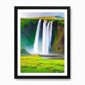 Skógafoss, Iceland Majestic, Beautiful & Classic (2) Art Print