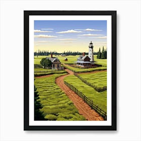 Fort Vancouver National Historic Site Fauvism Illustration 5 Art Print