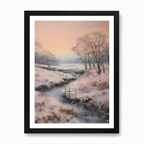 Dreamy Winter Painting Northumberland National Park United Kingdom 4 Art Print