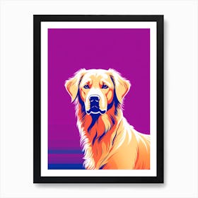 Golden Retriever Canvas Print, Golden Retriever, colorful dog illustration, dog portrait, animal illustration, digital art, pet art, dog artwork, dog drawing, dog painting, dog wallpaper, dog background, dog lover gift, dog décor, dog poster, dog print, pet, dog, vector art Art Print