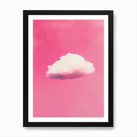 Cloud Wall Art Painting Pink Magenta Sky Print Art Print