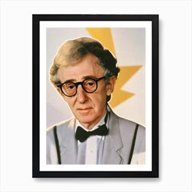 Woody Allen Retro Collage Movies Art Print