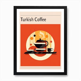 Turkish Coffee Midcentury Modern Poster Art Print
