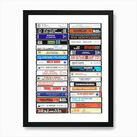 Jazz Music - Cassette Print Art Print