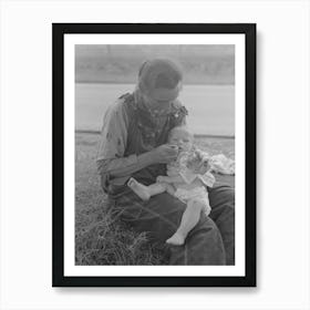 Untitled Photo, Possibly Related To Migrant Mother Feeding Her Baby While The Family Was Stopped By The Roadsid Art Print