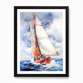 Sailboat In The Ocean 7 sport Art Print