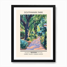 Southwark Park London Parks Garden 4 Art Print