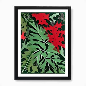 Long Eared Holly Fern Vibrant Art Print