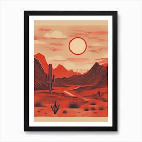 Red Desert Sun 4 Art Print