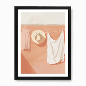 Hat And Clothes Art Print