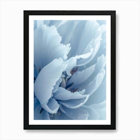 Blue Aesthetic Flower Bloom Photography Art Print