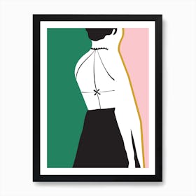 The Backless Dress Art Print