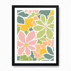 Queen Anne’s Lace Pastel Floral 1 Flower Art Print