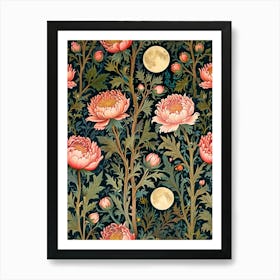 William Morris Moon And Flowers 20 Art Print