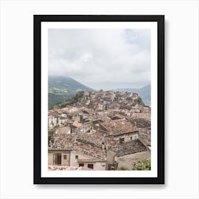 Ancient City In The Mountains Of Calabria, Italy Art Print