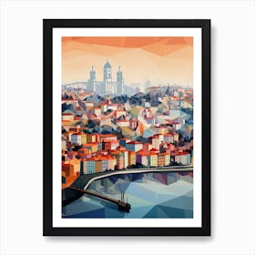 Porto, Portugal, Geometric Illustration 2 Póster