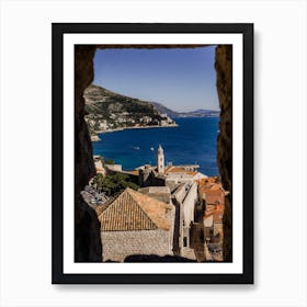 View From An Old Stone Wall in Dubrovnik Art Print