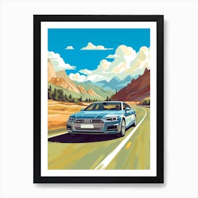 A Audi A4 In The The Great Alpine Road Australia 2 Art Print