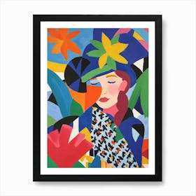 Woman In A Hat Art Print