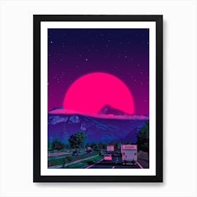 Neon Sunset Art Print