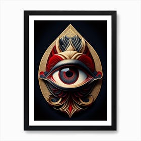 Third Eye Symbol 2, Japanese Ukiyo E Style Art Print