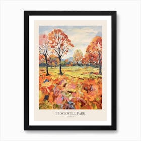 Autumn City Park Painting Brockwell Park London 2 Poster Art Print