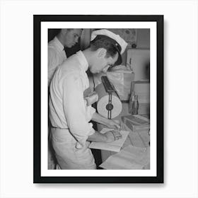 Salesman Delivery Man Who Calls At The Grocery Store Of The Casa Grande Valley Farms, Pinal County, Arizona By Russ Art Print