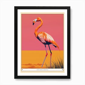 Greater Flamingo East Africa Kenya Tropical Illustration 6 Poster Art Print