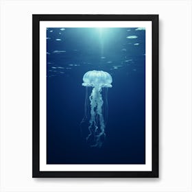 Moon Jellyfish Ocean Realistic 2 Art Print