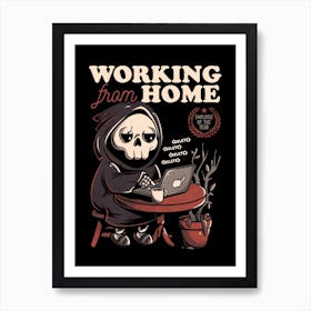 Working From Home Art Print