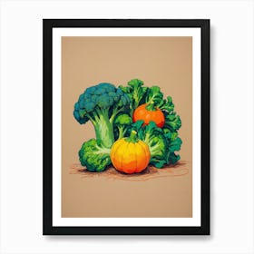 Vegetables Canvas Print Art Print