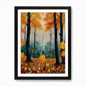 Autumn In The Forest 1 Art Print