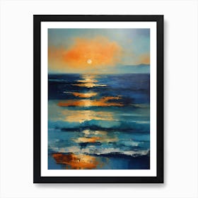 Sunset Over The Ocean Affiche