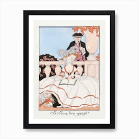 La Leçon Bien Apprise (1919), George Barbier Art Print