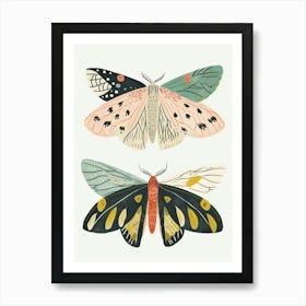 Colourful Insect Illustration Moth 38 Art Print